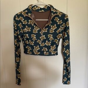 Acacia Swimwear Floral Long Sleeve Crop Top